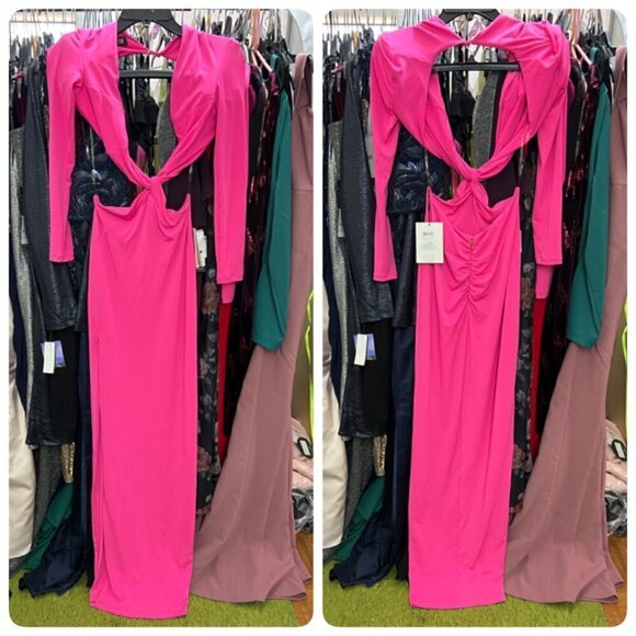 Nookie Jewel Maxi Cutout Gown Small in Pink MSRP $269 - Picture 2 of 9